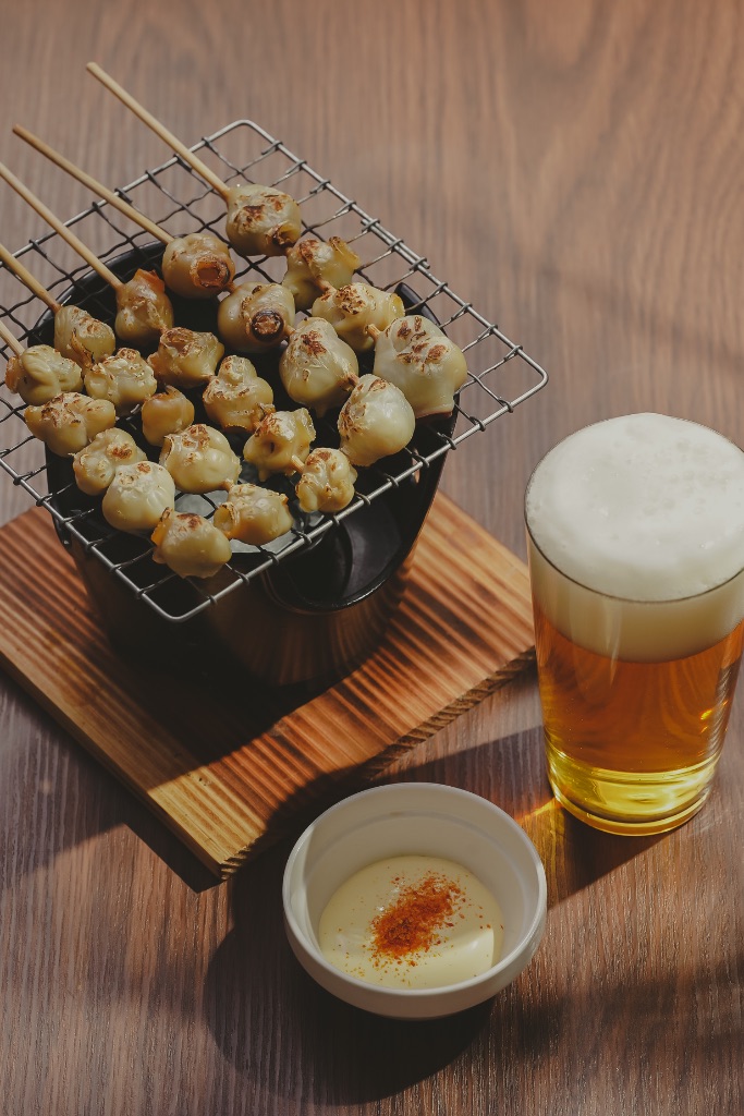 網焼きとビール